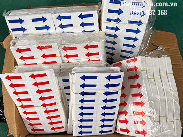 Nhãn mũi tên dán lỗi sản phẩm 50x25mm