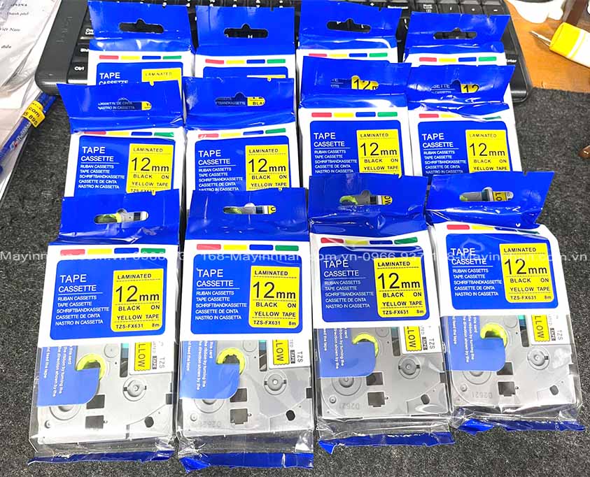 Nhãn siêu dẻo TZS-FX631 ( Chữ đen trên nền vàng) Nhãn siêu dẻo TZS-FX631 ( Chữ đen trên nền vàng)