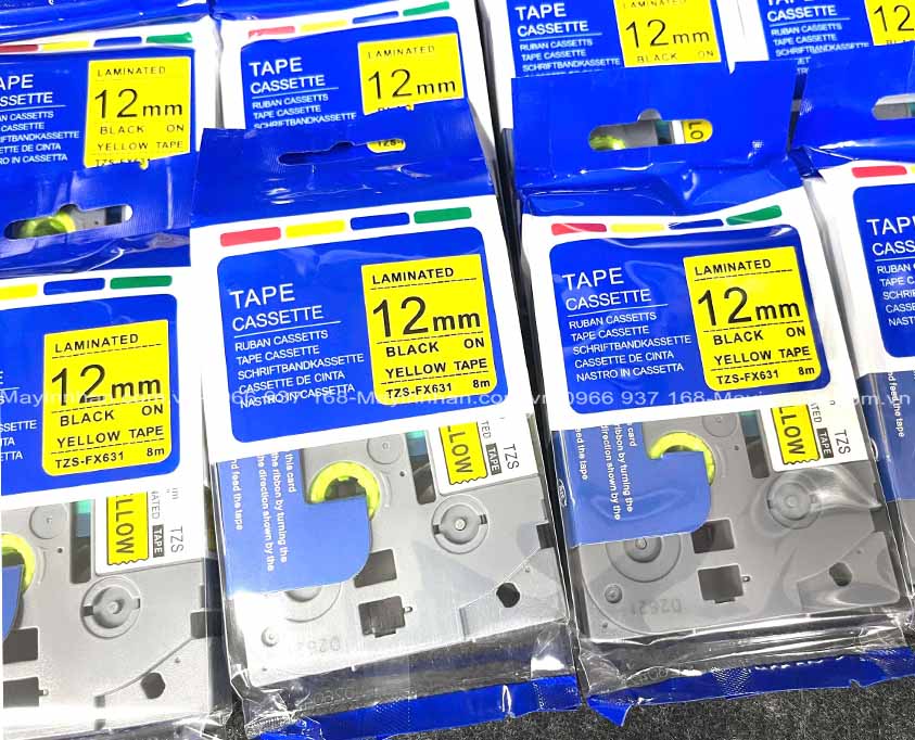 Nhãn siêu dẻo TZS-FX631 ( Chữ đen trên nền vàng) Nhãn siêu dẻo TZS-FX631 ( Chữ đen trên nền vàng)