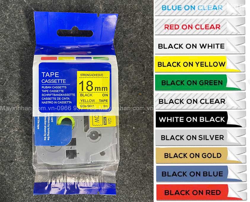 Nhãn in tương thích Brother TZS-S641- 18mm