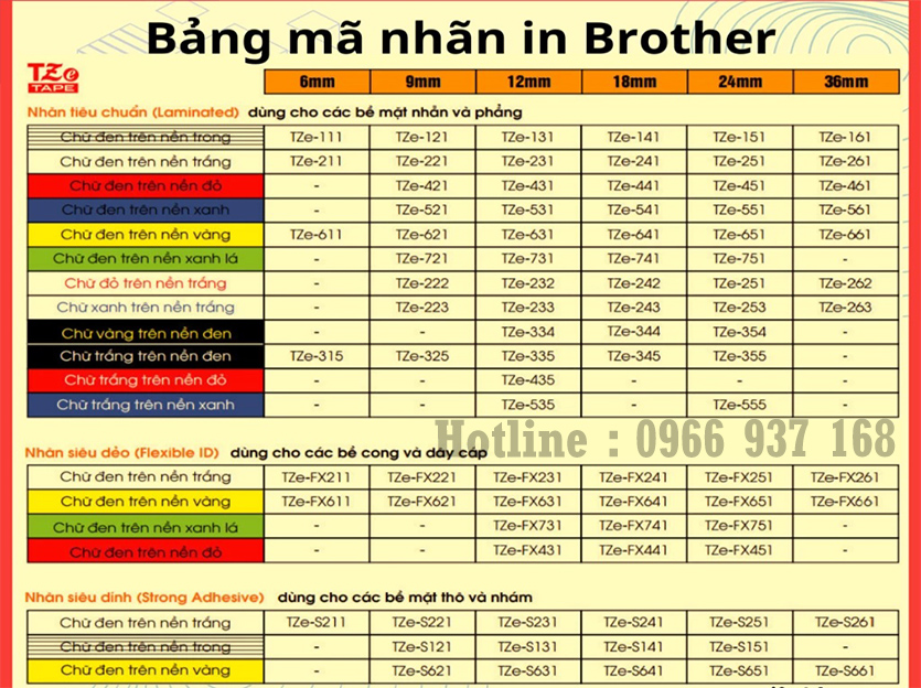 Nhãn in tương thích Brother TZS-S641- 18mm