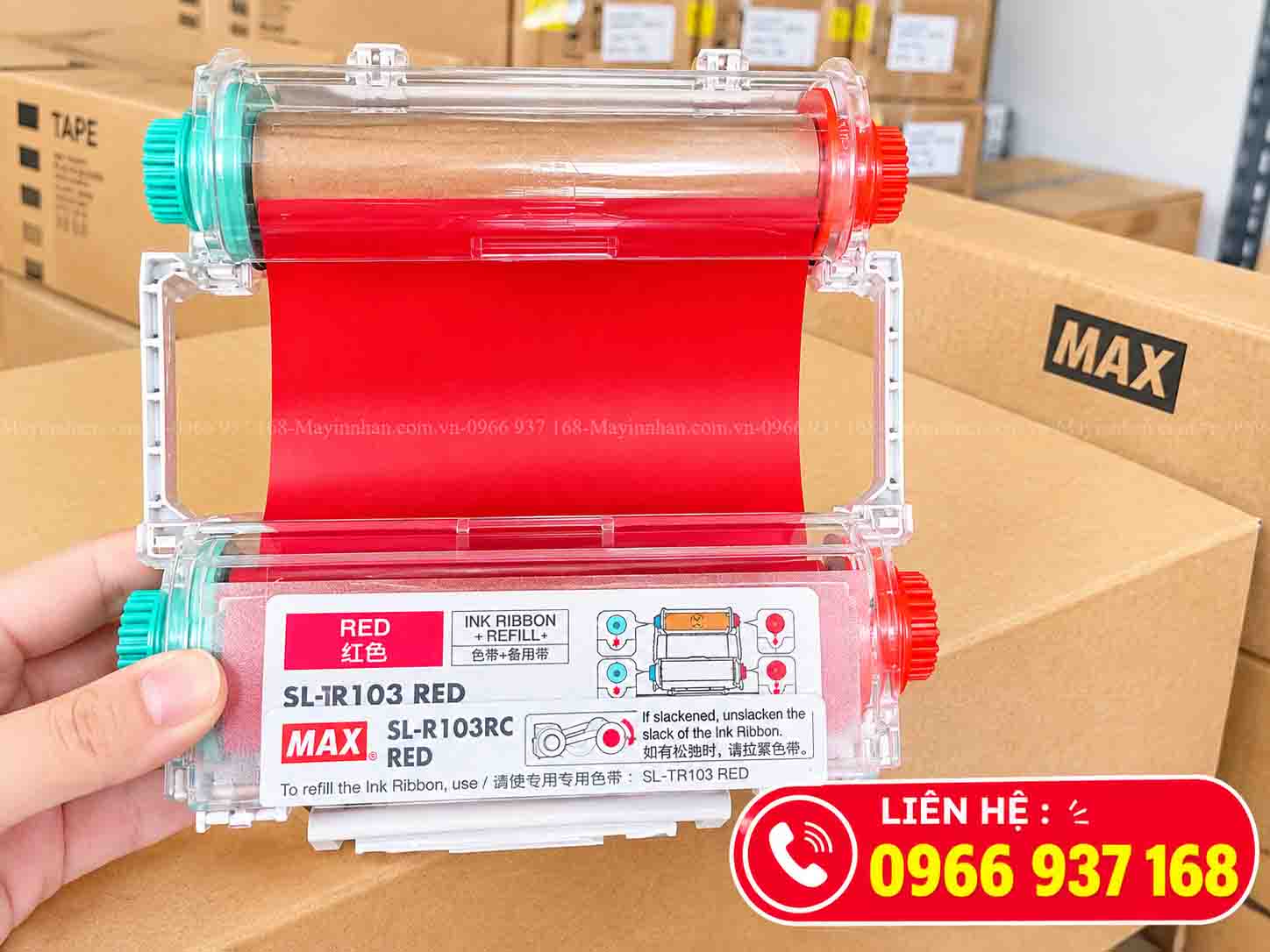 Hộp mực đỏ SL-R103RC ( 120mm,60m) Hộp mực đỏ SL-R103RC ( 120mm,60m)