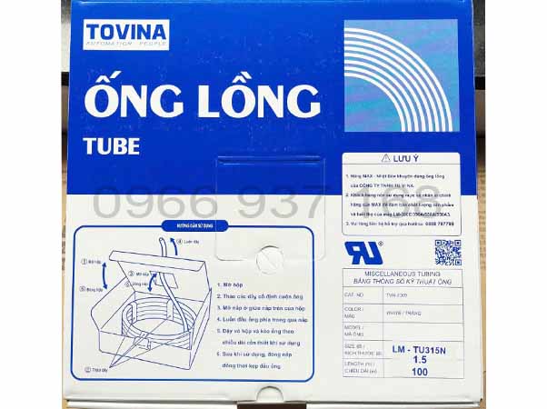 Ống lồng in đầu cos LM-TU332N ( 3.2mm,100m/cái/cuộn)-TOVIONA