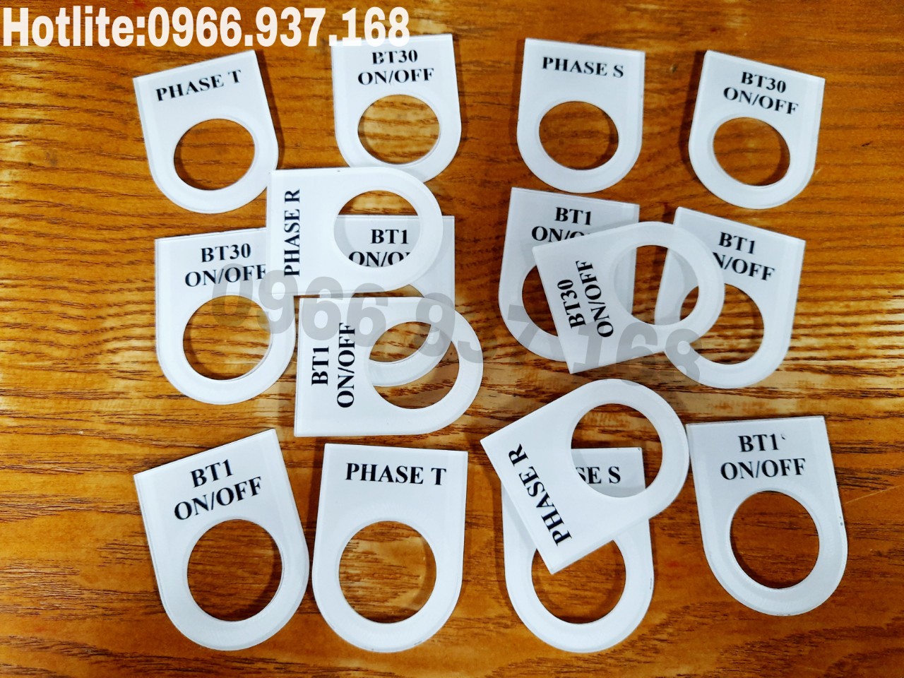 Nhãn nút ấn gắn tủ bảng điện , Nameplate dán nút tủ điện
