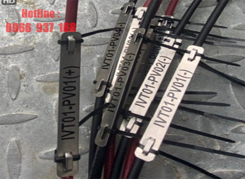 Thẻ cáp inox 304 đánh dấu đầu dây theo yêu cầu