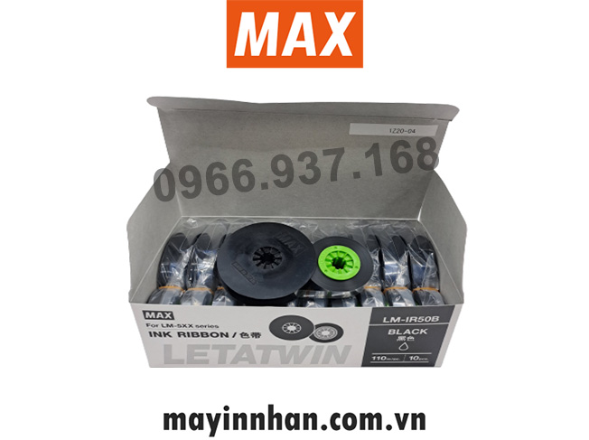 Mực in ống lồng đầu coss  LM-IR50B (12mm, 110m) MAX-JAPAN)